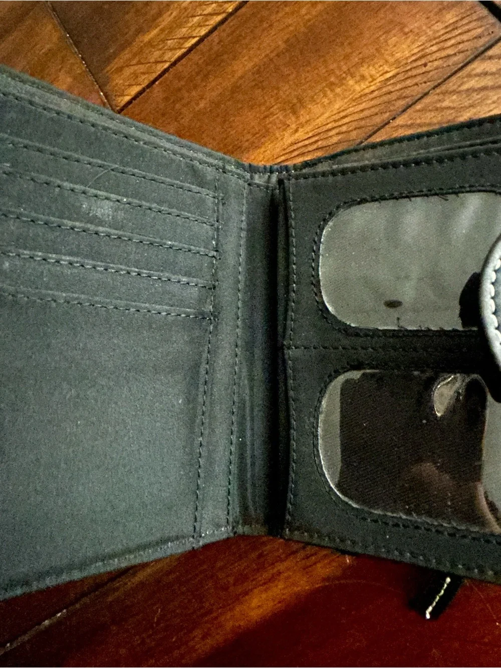 Black Leather Wallet- Unbranded